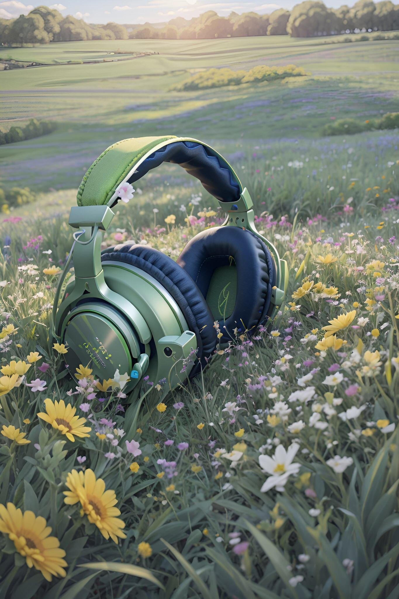 headphones decomposing into land