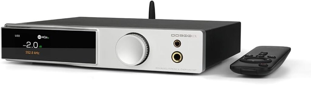 SMSL DO300EX HiFi MQA DAC Headphone Amplifier AK4191 AK4499EX XMOS XU-316 USB/Optical/Coaxial/IIS Input RCA/XLR/4.4mm/6.35mm Headphone Output Home Audio DAC Preamp(Silver)