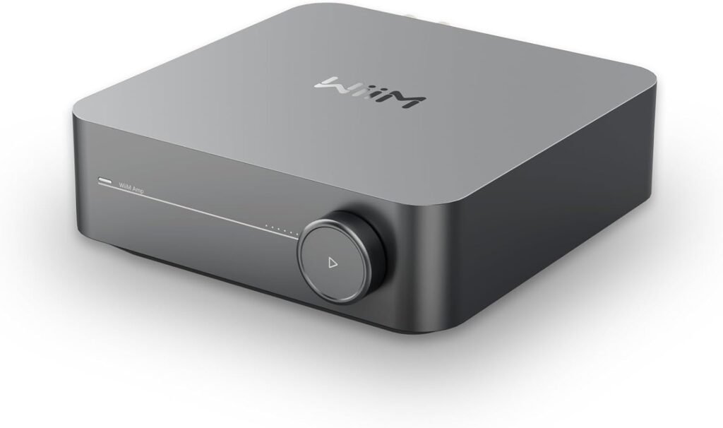 WiiM Amp: Multiroom Streaming Amplifier with AirPlay 2, Chromecast, HDMI Voice Control | Stream Spotify, Amazon Music, Tidal More | Remote Included | Space Gray